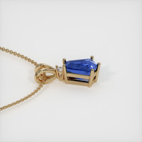 2.54 Ct. Blue Sapphire Pendant, 14K Yellow Gold 3