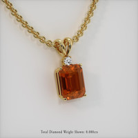 4.55 Ct. Gemstone Pendant, 14K Yellow Gold 2