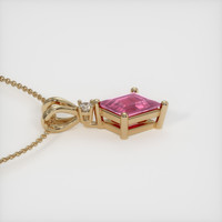 0.42 Ct. Pink Sapphire Pendant, 14K Yellow Gold 3