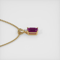 0.64 Ct. Pink Sapphire Pendant, 14K Yellow Gold 3