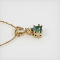 1.20 Ct. Green Sapphire Pendant, 14K Yellow Gold 3
