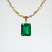 2.58 Ct. Emerald Pendant, 18K Yellow Gold 1