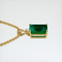2.58 Ct. Emerald Pendant, 18K Yellow Gold 3