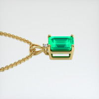 2.66 Ct. Emerald Pendant, 18K Yellow Gold 3