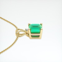 0.75 Ct. Emerald Pendant, 18K Yellow Gold 3