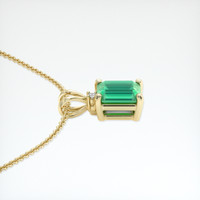 0.75 Ct. Emerald Pendant, 18K Yellow Gold 3