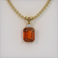 4.55 Ct. Gemstone Pendant, 18K Yellow Gold 1