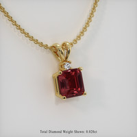 1.71 Ct. Gemstone Pendant, 18K Yellow Gold 2