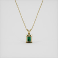 1.47 Ct. Green Tourmaline Pendant, 18K Yellow Gold 4