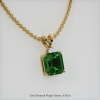 2.07 Ct. Gemstone Pendant, 18K Yellow Gold 2