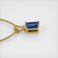 0.61 Ct. Blue Sapphire Pendant, 18K Yellow Gold 3