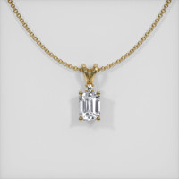 1.30 Ct. Sapphire Pendant, 18K Yellow Gold 1