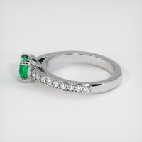 0.57 Ct. Emerald Ring, Platinum 950 4