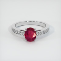 1.14 Ct. Ruby Ring, Platinum 950 1