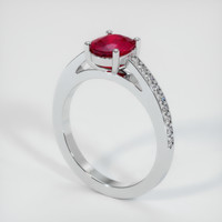 1.14 Ct. Ruby Ring, Platinum 950 2