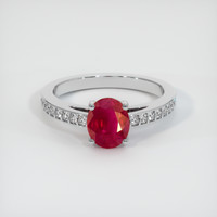 1.21 Ct. Ruby Ring, Platinum 950 1