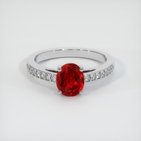 1.42 Ct. Ruby Ring, Platinum 950 1