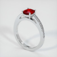 1.42 Ct. Ruby Ring, Platinum 950 2