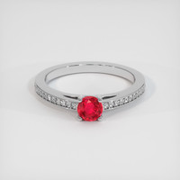 0.46 Ct. Ruby Ring, Platinum 950 1