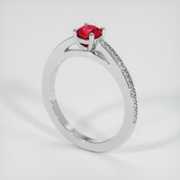 0.46 Ct. Ruby Ring, Platinum 950 2