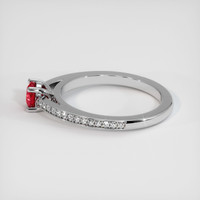 0.46 Ct. Ruby Ring, Platinum 950 4