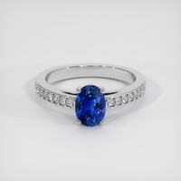 1.08 Ct. Blue Sapphire Ring, Platinum 950 1