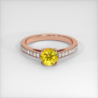 0.91 Ct. Bi Color Sapphire Ring, 14K Rose Gold 1