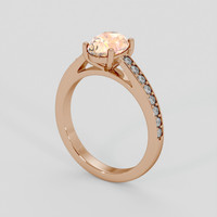 2.04 Ct. Padparadscha Sapphire Ring, 14K Rose Gold 2