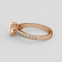 2.04 Ct. Padparadscha Sapphire Ring, 14K Rose Gold 4