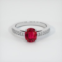 1.62 Ct. Ruby Ring, 10K White Gold 1