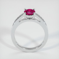 1.24 Ct. Pinkish Red Ruby Ring, 10K White Gold 3