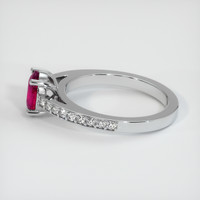 1.24 Ct. Pinkish Red Ruby Ring, 10K White Gold 4