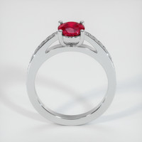 1.19 Ct. Pinkish Red Ruby Ring, 10K White Gold 3