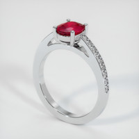 1.21 Ct. Ruby Ring, 10K White Gold 2