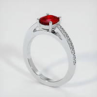 1.42 Ct. Ruby Ring, 10K White Gold 2