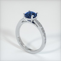 1.84 Ct. Blue Sapphire Ring, 14K White Gold 2