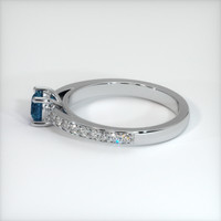 0.77 Ct. Sapphire Ring, 14K White Gold 4