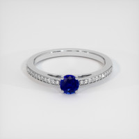 0.60 Ct. Sapphire Ring, 14K White Gold 1