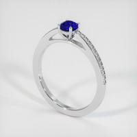 0.60 Ct. Sapphire Ring, 14K White Gold 2