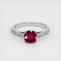 1.56 Ct. Ruby Ring, 14K White Gold 1