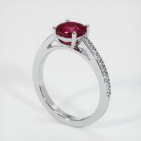 1.56 Ct. Ruby Ring, 14K White Gold 2