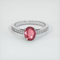 Pave Ruby Ring 1.22 Ct., 14K White Gold Preview