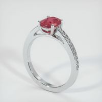 Pave Ruby Ring 1.22 Ct., 14K White Gold Preview