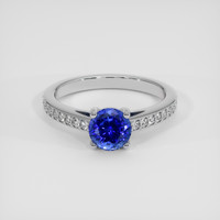 1.25 Ct. Blue Sapphire Ring, 14K White Gold 1