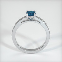 0.77 Ct. Sapphire Ring, 18K White Gold 3