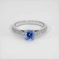 0.97 Ct. Sapphire Ring, 18K White Gold 1