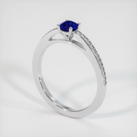 0.60 Ct. Sapphire Ring, 18K White Gold 2