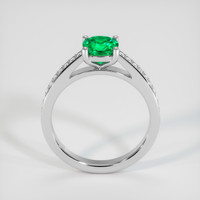 0.93 Ct. Emerald Ring, 18K White Gold 3