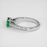 0.93 Ct. Emerald Ring, 18K White Gold 4