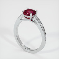 1.56 Ct. Ruby Ring, 18K White Gold 2